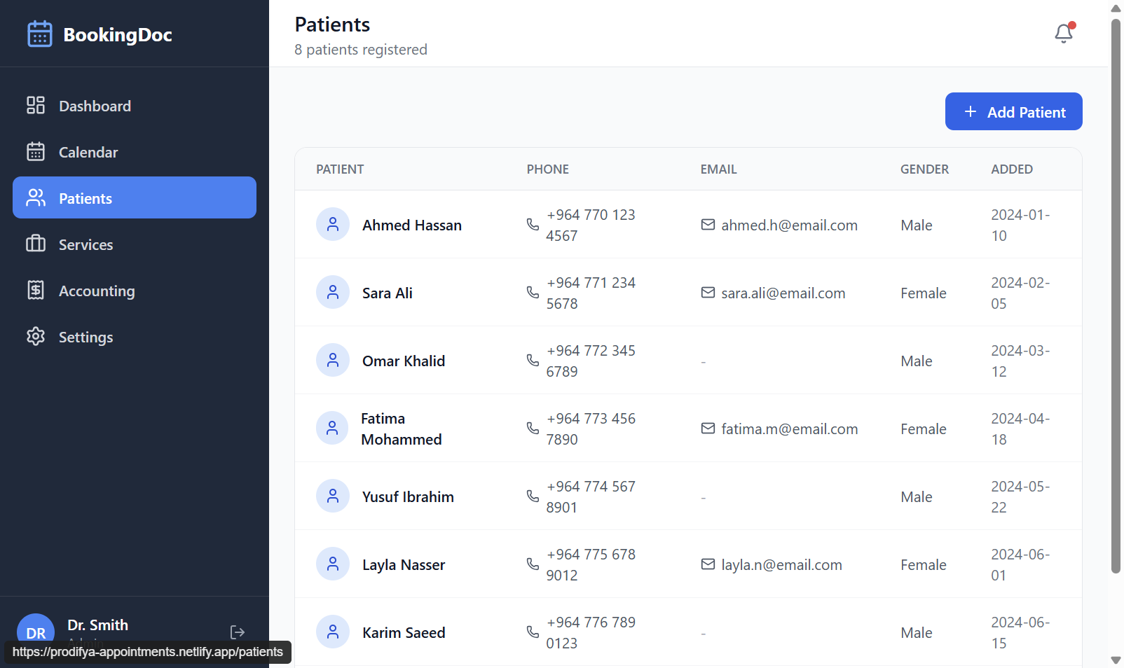 Complete Patient Database